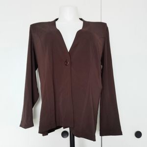Talbots Brown Long Sleeve Cardigan sx 1X